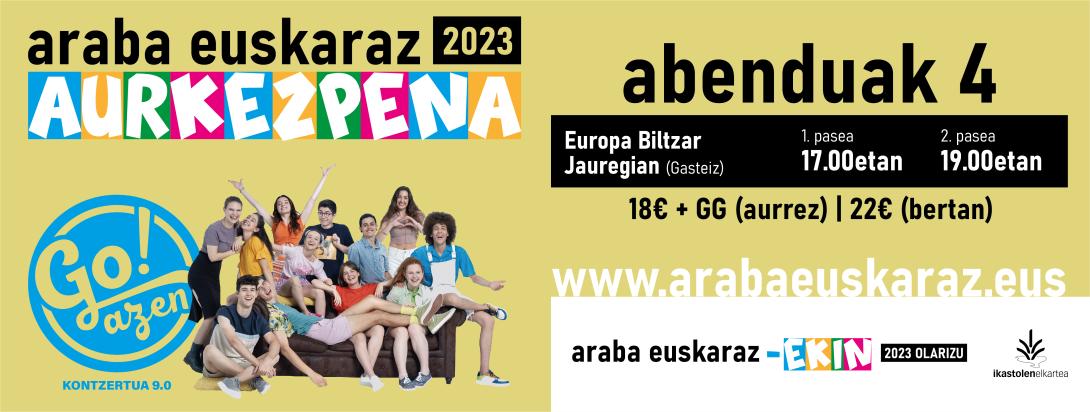 GO!AZEN kontzertua Araba Euskaraz 2023 aurkezpenean